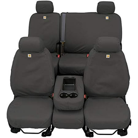 Covercraft Carhartt SeatSaver Front Row Custom Fit Seat Cover for Select Chevrolet/GMC Models - Duck Weave (Gravel) - SSC2517CAGY