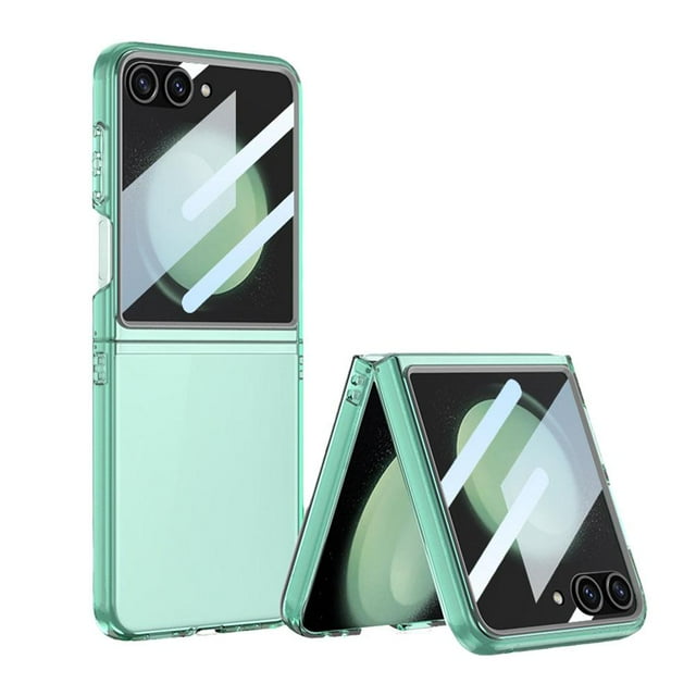 Large Screen Protector Clear Case For Galaxy Z Flip 5 Protective Cover/ X9X8