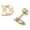 Colorname Misc: Initial: D, variant on Solid 14k Yellow Gold Small Sparkle-cut A-Z Letter Name Personalized Monogram Initial Stud Earrings (initial: C) Stud Ea