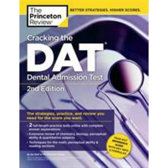 Pre-Owned Cracking the DAT (Dental Admission Test), 2nd Edition (Paperback) 1524758469 9781524758462