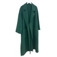 thumbnail image 1 of Minnieouse Abrigo de invierno con abertura frontal para el viento, ceremonia de banquete de boda, cárdigan grueso y cálido, ropa de solapa de manga larga Abrigos y chamarras Verde S Minnieouse AP013494-05, 1 of 6