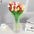 thumbnail image 6 of PULLIMORE 5 Pcs Tulips Artificial Flowers Real Touch Faux Tulip for Easter Spring Wreath Wedding Bouquet Table Decor (White), 6 of 9