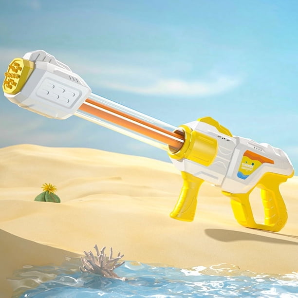 Pistola De Agua Con Efecto Fuegos Artificiales Y Luz LED – Juguete Acuático Con Surtidor Extraíble, Antideslizante, Para Niños +4 Años, Ideal Para Piscina Y Fiestas