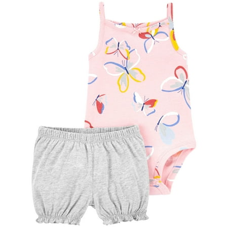 UPC: 0195861026617 | Carter s Baby Girls 4-Piece Set (Chambray 12M)
