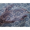 thumbnail image 4 of oneOone Silk Tabby Royal Blue Fabric Semi Mandala Floral Dress Material Fabric Print Fabric By The Yard 42 Inch Wide, 4 of 4