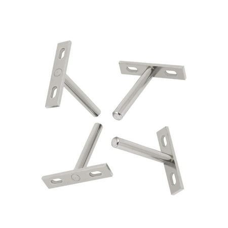 

4pcs 10mm x 70mm Metal Concealed Invisible Shelf Support - 3 Inch Hardened - Low Blind Mounts for wall ShelvingBracket