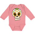 thumbnail image 3 of Inktastic Smiling Sugar Skull for Day of the Dead Boys or Girls Long Sleeve Baby Bodysuit, 3 of 5