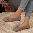 thumbnail image 4 of SuTry Women's Round Toe Flats Slip On Comfortable Metal Ring Detail Lightweight Casual Walking Office School Shoes(41), 4 of 9