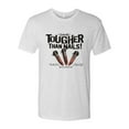 thumbnail image 2 of Wild Bobby, My Savior is Tougher than Nails Bible Verse | Male Inspirational/Christian Premium Tri Blend T-Shirt, Heather White, Small, 2 of 3