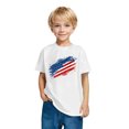 thumbnail image 6 of Freshbabe Kids Bule White and Red Distressed Print Crew Neck T-Shirt 4th Of July Patriotic Casual Summer Tops Multiple Colors Sizes, 6 of 6