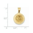 thumbnail image 2 of Finest Gold 14K Yellow Gold Polished & Satin St Michael Medal Hollow Pendant, 2 of 2