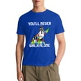 thumbnail image 2 of Awareness Mother Son Autistic Kids Boys Autism Mom Double Sided Different Design T-Shirt, OdeJous Blue T-Shirt 2XL, 2 of 7