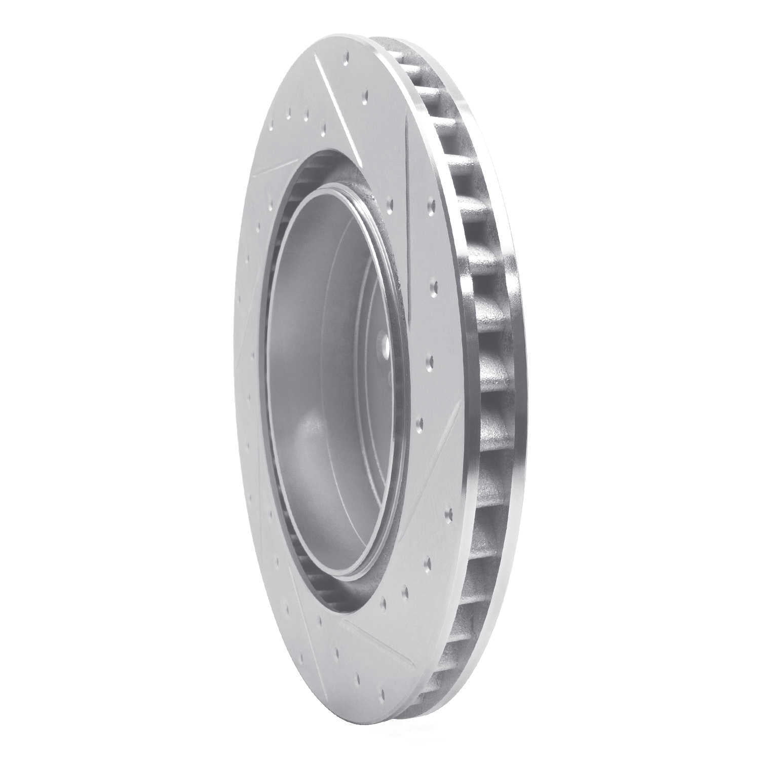 Dynamic Friction Company 631-75040D DFC Brake Rotor - Drilled And Slotted - Silver