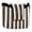 Dark Brown and White Striped, variant on Haosy Pale Red and Off-white Striped Golf Mallet Putter Cover Strong Magnetic Leather Golf Club Headcover Closure
