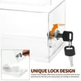 thumbnail image 3 of BESTYASH Clear Raffle Ticket Box with Lock for Fundraising Charity and Office Ballot Use, 3 of 7