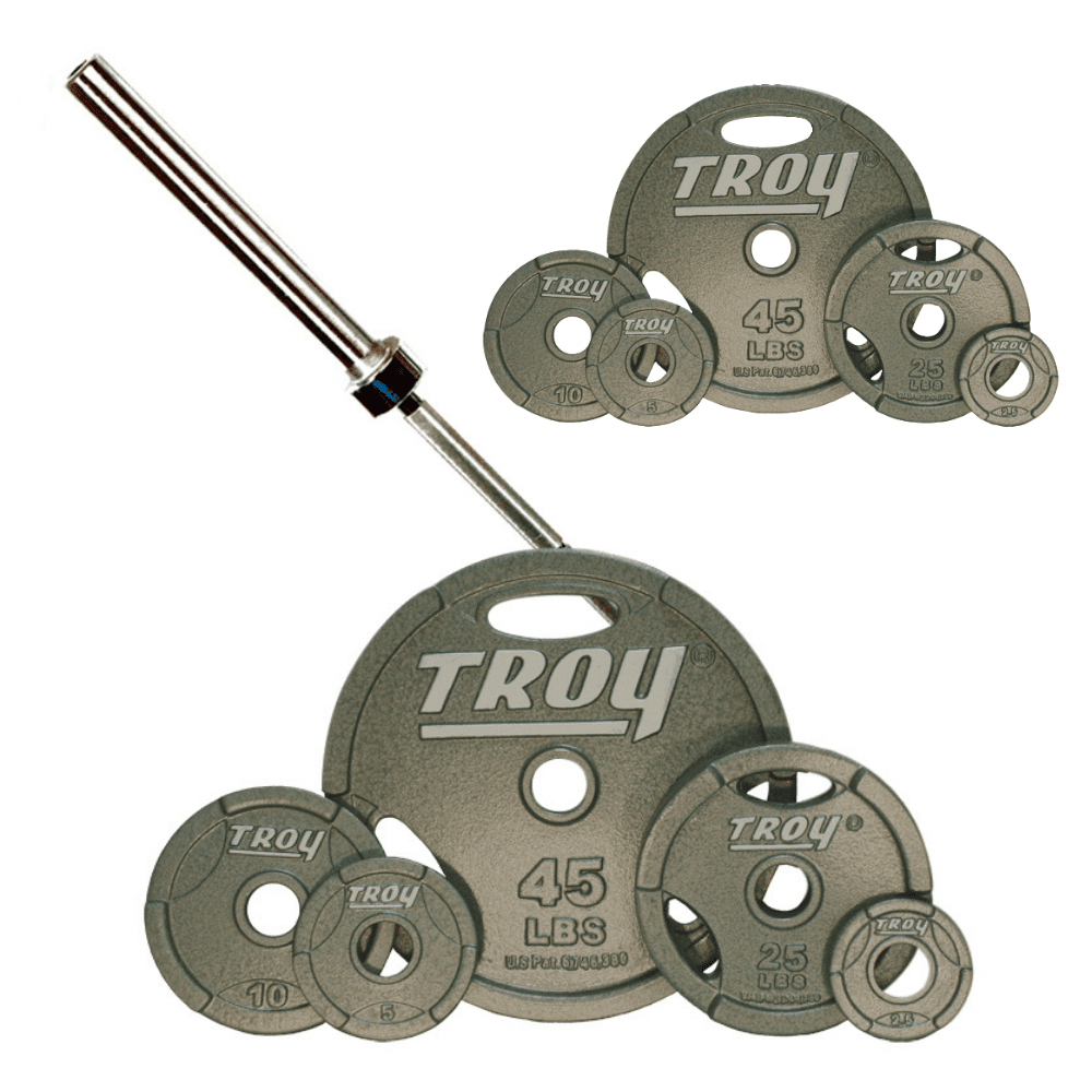 Troy 300 lb. Iron Olympic Weight Plate Set