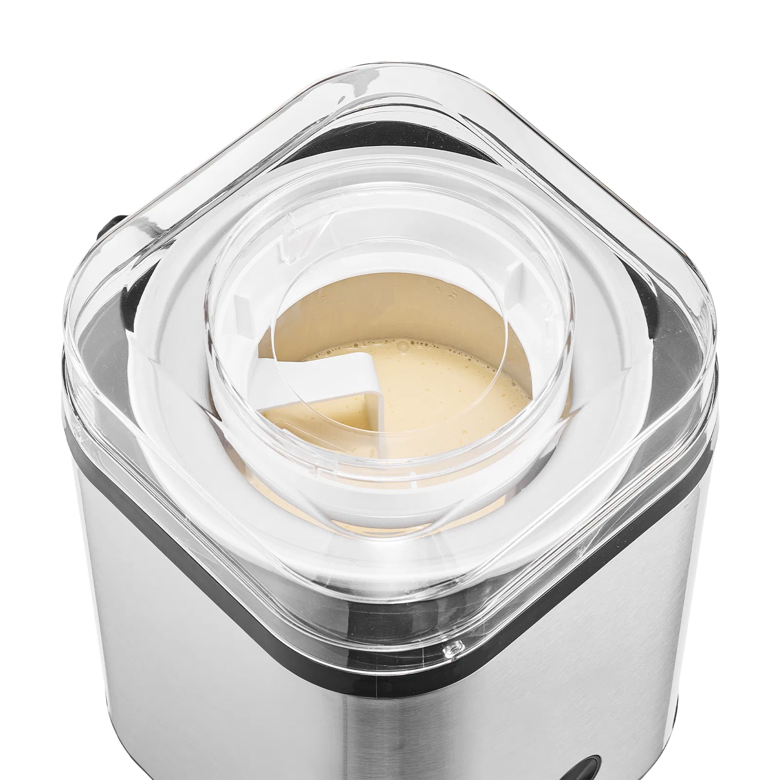 Automatic Ice Cream Maker 2.11 Qt - Easy Clean Stainless Steel Machine for Homemade Gelato, Frozen Yogurt & Sorbet - Silver