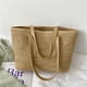thumbnail image 1 of Bolsa grandes tejidos de paja de playa para mujer de mano de compras de hombro de Color puro Sywqhk Para Estrenar, 1 of 9