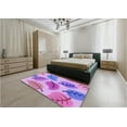thumbnail image 4 of Ahgly Company Indoor Square Patterned Bright Lilac Purple Area Rugs, 7' Square, 4 of 6