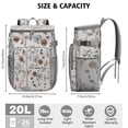 thumbnail image 3 of Travel Cooler Bag - Pioneer Flower Floral Print Pattern Camping Beer Cooler Backpack with Bottle Opener- Waterproof Insulated Picnic Backpacks - Cooler Bag for Beach, 3 of 6