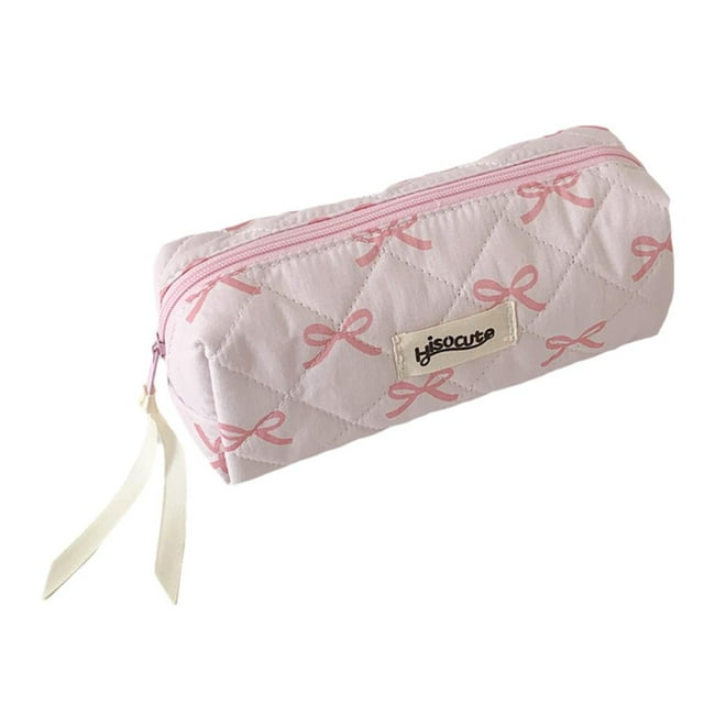 Sac Cosmétique Polyvalent avec Nœud, Trousse de Toilette portable, Étui pour Stylo, Rangement