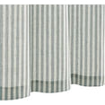 thumbnail image 5 of Vangao Kitchen Valance Linen Stripe Short Curtain 1 Panel Farmhouse Country Pinstripe Light Filtering Rod Pocket Window Treatment 18 inch Blue on Beige, 5 of 7