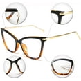 thumbnail image 5 of FEISEDY Oversized Cat Eye Glasses Frame Blue Light Blocking Eyewear for Women B2589, 5 of 14