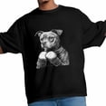 thumbnail image 4 of Camisetas para hombre, camiseta abstracta de algodón con cuello redondo y diseño de perro boxeador, manga corta, divertidas, con arte animal., 4 of 8