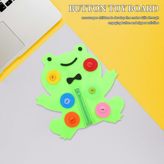 ELAYARD 4-Piece Non-Woven Fabric Button and Zipper Board Set for Practical Development and Learning
