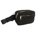 thumbnail image 2 of Riñonera de moda de gran capacidad de tela Oxford, bolsa de pecho para correr, senderismo, viajes, entrenamiento, color negro, 2 of 8