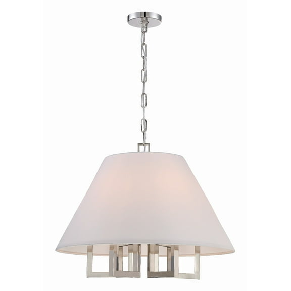 2256-PN Crystorama Lighting Westwood - 6 Light Chandelier-18.5 Inches Tall and 24 Inches Wide-Polished Nickel Finish    -Traditional Installation