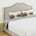 thumbnail image 5 of Dailycode Satin Pillow Case Standard Silk Pillow Cover for Hair and Skin Envelope Closure Autumn Misty Mountains 20"x26", 5 of 9