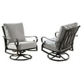 thumbnail image 3 of Aluminum 34-in Round Patio Fire Table Set with Swivel Rocking Chairs, 3 of 8