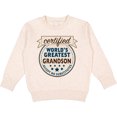 thumbnail image 2 of Inktastic Certified World's Greatest Grandson Accept No Substitutes Toddler Sweatshirt, 2 of 4