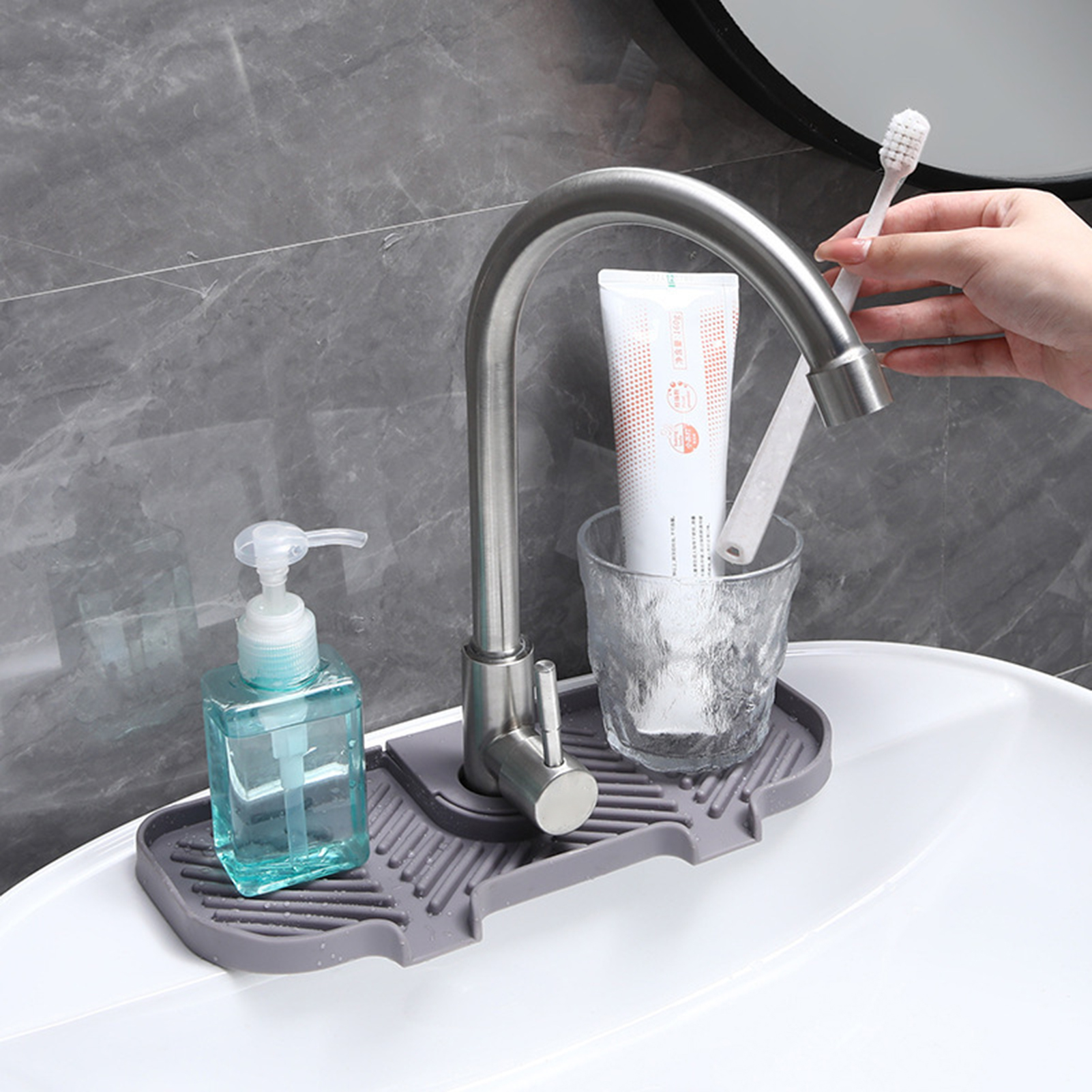 Buy Faucet Drain Mat - Splash Guard - Worktop, Faucet Handle, Drip Proof  Online