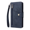 thumbnail image 2 of Feishell for Google Pixel 8a Wallet Case with Wrist Strap,Premium PU Leather Zipper Pocket Magnetic Buckle Folio Flip ID Credit Card Slots Shockproof Kickstand Phone Case for Women Men,Blue, 2 of 15