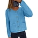 thumbnail image 4 of Suéter PRETTYGARDEN Azul Medio Cardigan de Manga Larga con Botones, 4 of 8