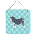thumbnail image 1 of Lowchen Checkerboard Blue Wall or Door Hanging Prints, 1 of 1