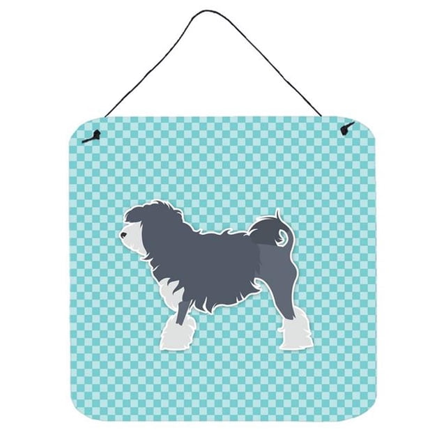 Lowchen Checkerboard Blue Wall or Door Hanging Prints