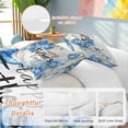thumbnail image 3 of Happy Father's Day Bedding 3 Piece Duvet Cover Set Queen Size, Blue Spring Garden Floral Soft Microfiber Comforter Cover with Zipper Closure & Pillowcases, Wrinkle & FadeResistant Quilt Cover, 3 of 9