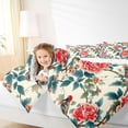 thumbnail image 3 of Erosebridal Vintage Floral Bedding Comforter Set for Girls, Tropical Flower Queen Bedding Sets, Reversible, 7pcs, 3 of 5