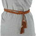 thumbnail image 2 of Unique Bargains 1 Pc Adjustable Waist Belt Hollow Flower Adjustable Waist Cord for Women Brown, 2 of 6