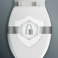 thumbnail image 5 of Mayfair Swirl Round Enameled Wood Toilet Seat in White with Stay·Tite, 5 of 8