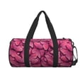 thumbnail image 2 of Easygdp Pink Butterfly Travel Bag, Camping, Weekend, Carry On Overnight Duffel Bag with Shoulder Strap, 2 of 8