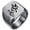 Antique Silver Plated, variant on Unisex Stainless Steel Music Note Piano Pattern Signet Ring 18mm Polished Square Laser Engraved Personalized Band Vintage Durable Statement Musician Jewelry Antique Silver Size 10