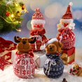 thumbnail image 4 of Bolsa de dulces de Navidad con cordón de tela reutilizable Bolsa de regalo de Navidad para niños Regalos de galletas de embalaje de vacaciones (4 piezas), 4 of 5