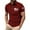 Deep Red, variant on Yongcuo Independence Day Men's Short Sleeve Polo Shirt with American Flag Print Casual Slim Fit Collared T-Shirt for Everyday Wear Army Green L