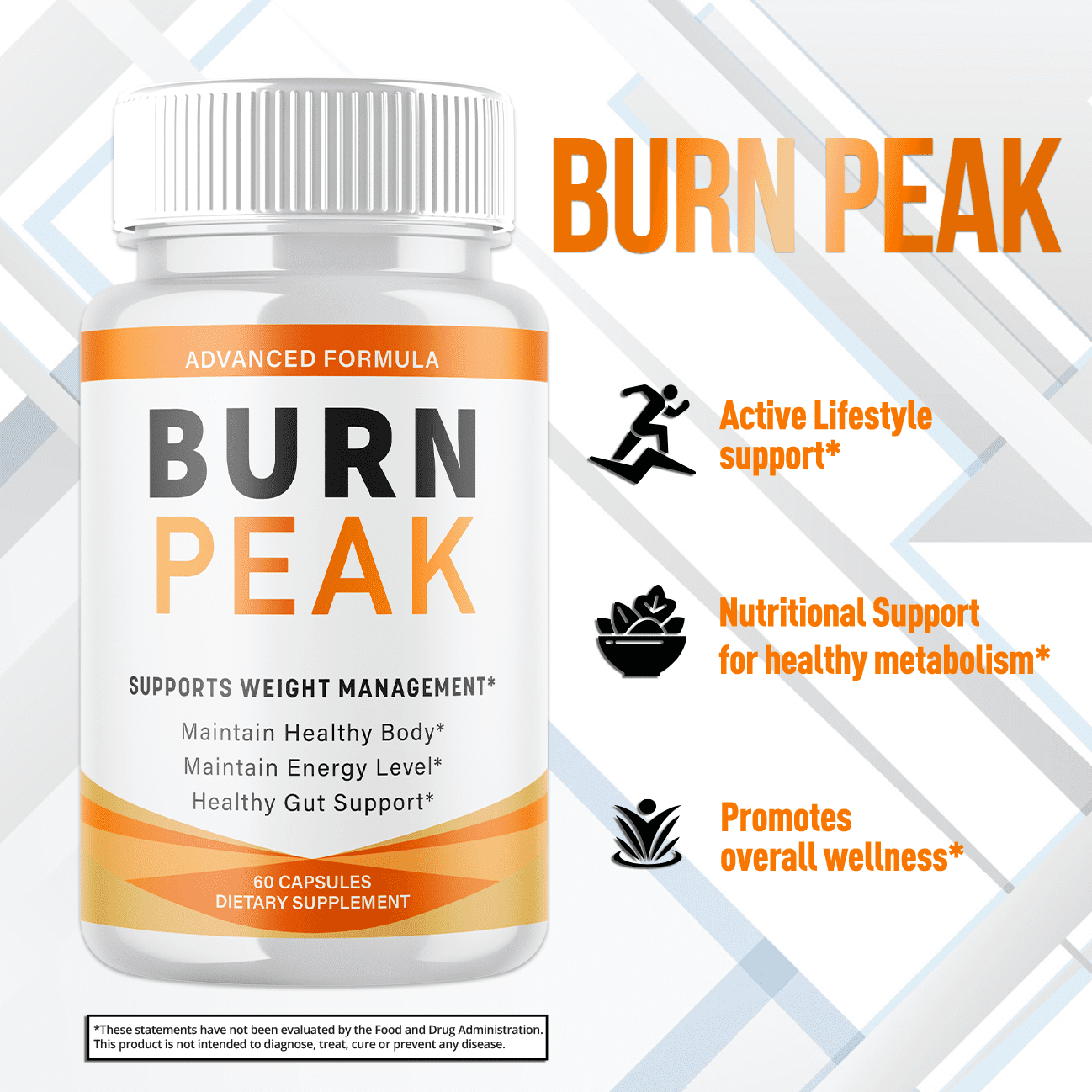Burn Peak Advanced Formula Pills Supporting Energy and Healthy Lifestyle BurnPeak 300 Capsules