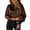Brown, variant on Womens Satin Blouses Silk Button Down Shirts Long Sleeve Business Casual Summer Fashion Tops Brown 2XL