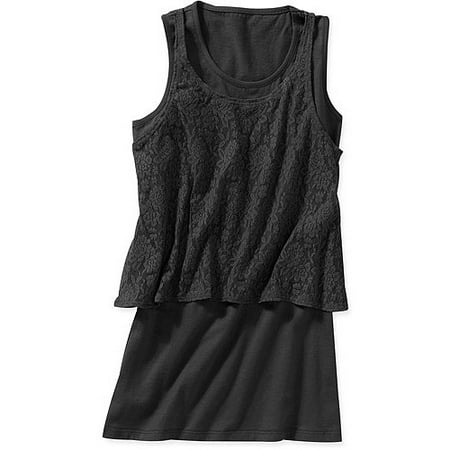 Besties Girls' Cropped Lace Tank